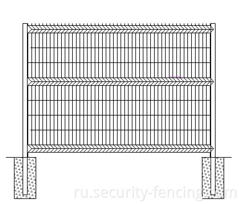 Горячая продажа порошка или ПВХ, покрытый оцинкованной сварной сеткой, забор для сварной сетки сварной сетки / изогнутый сетка